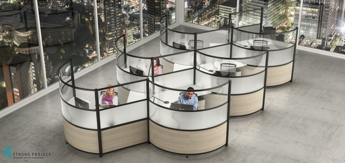 Modern office furniture showcase
