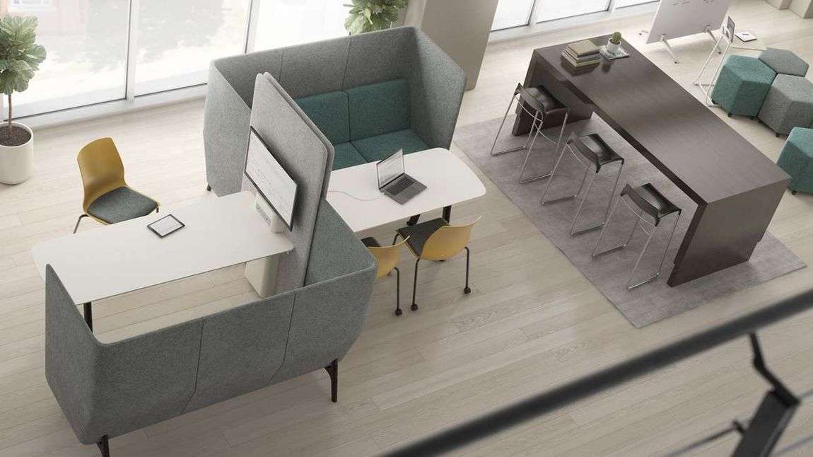socially distancing office furniture