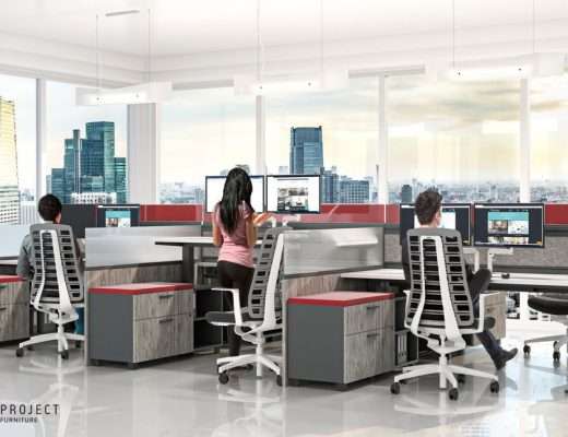 Modern office space planning with social distancing