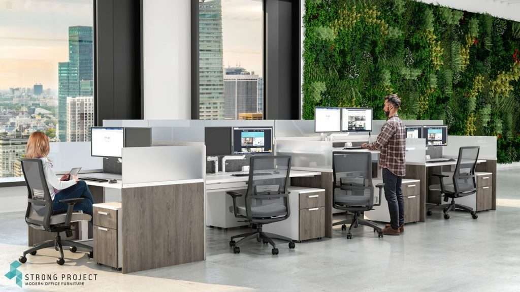 green modern office design