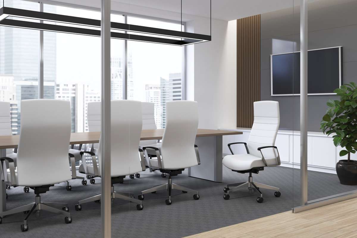 Conference room with ergonomic chairs