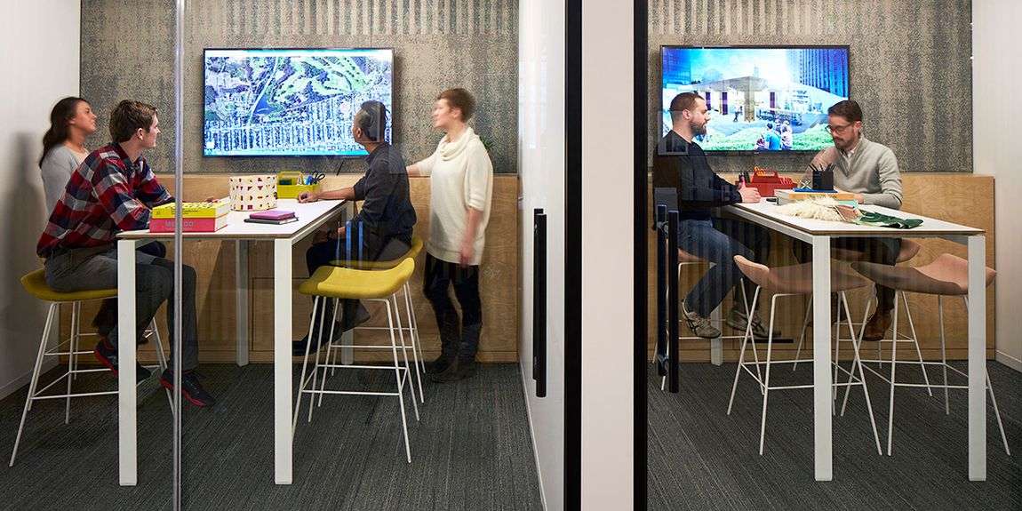 technology in a hybrid workplace design